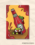 Frog Ketchup Vampire 4 x 6 in Print