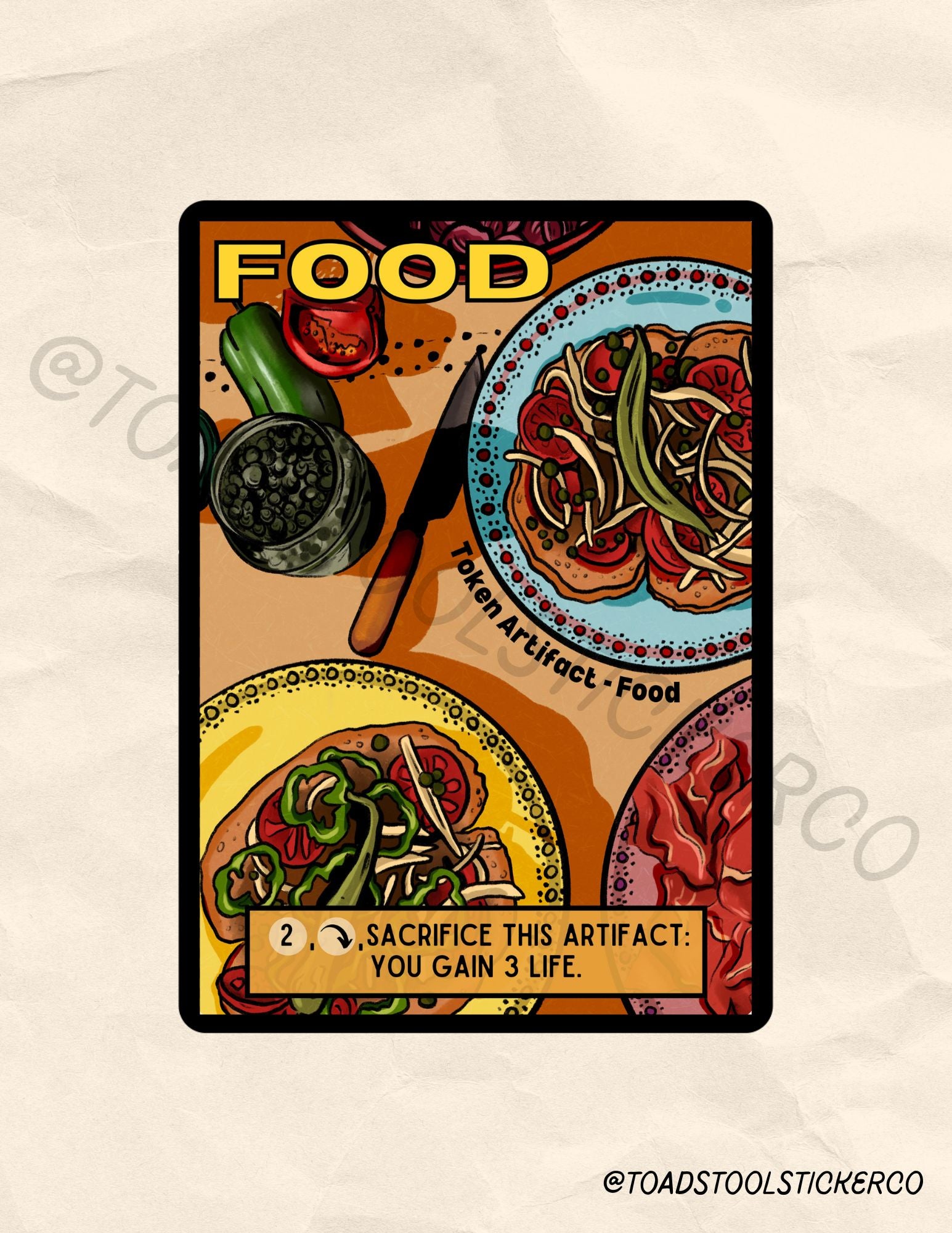 MTG Food Token | Magic the Gathering Custom Token