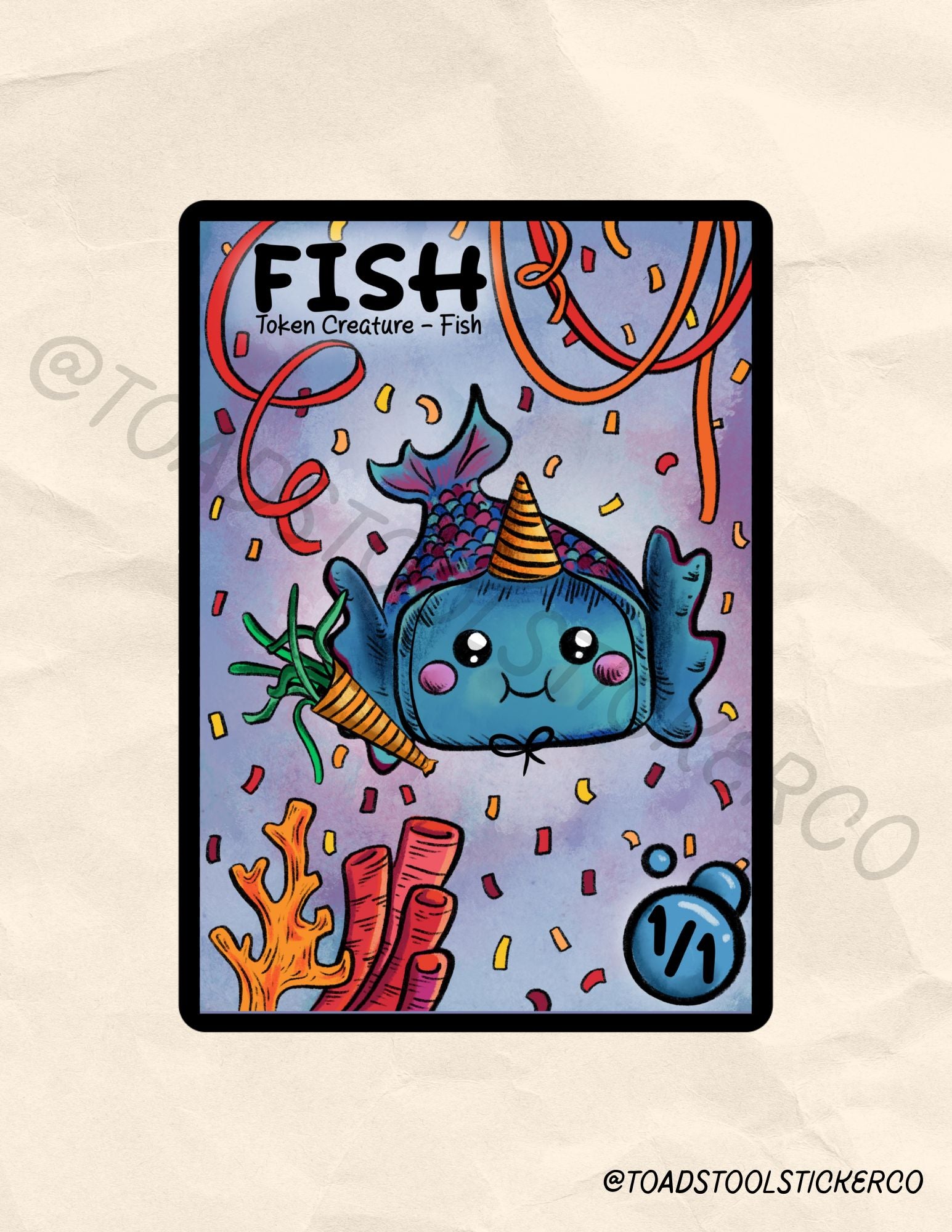 MTG Fish Token | Magic the Gathering Custom Token