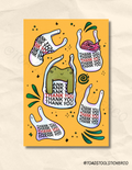 Frog Shopping Bags 4 x 6 in Print