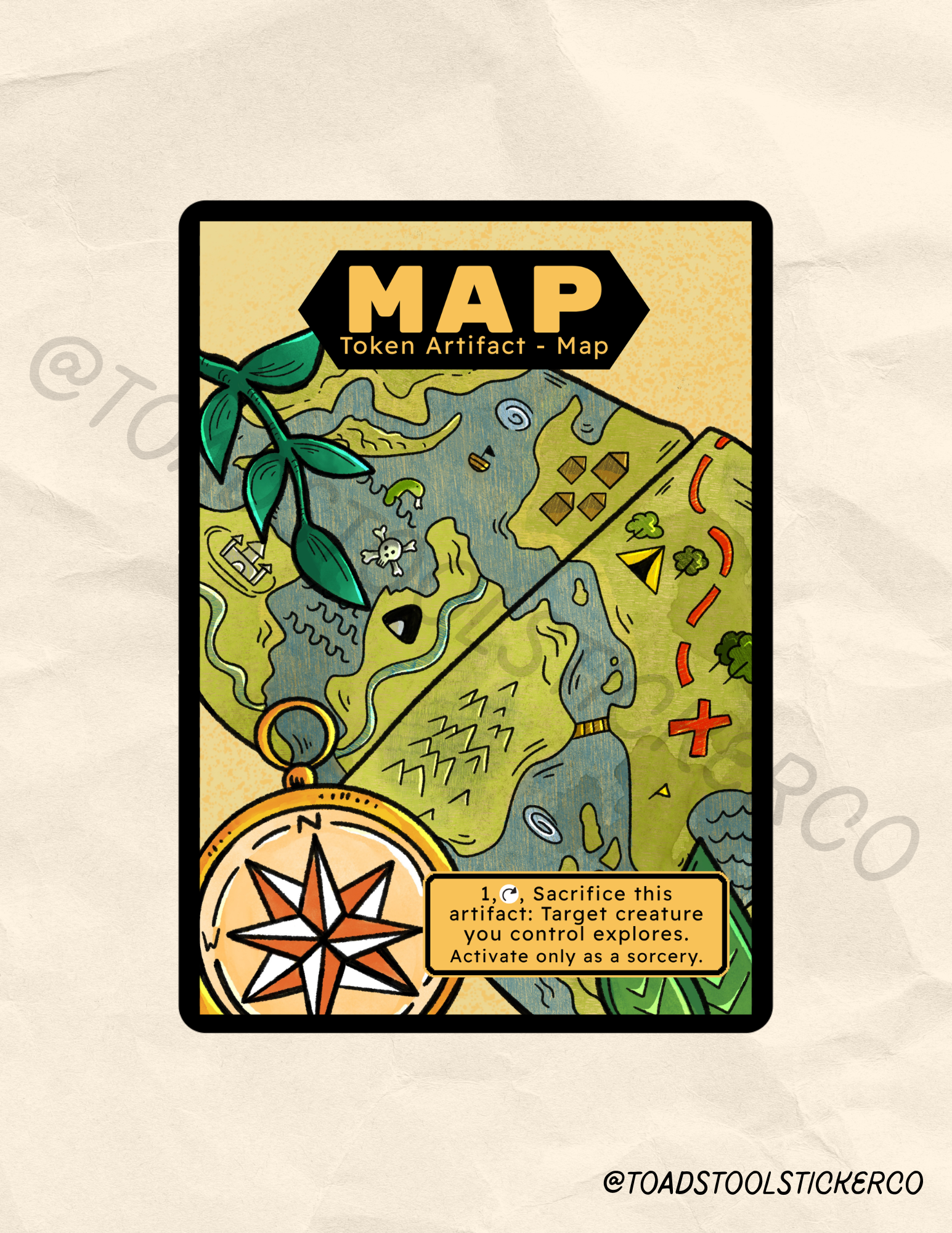 MTG Map Token | Magic the Gathering Custom Token