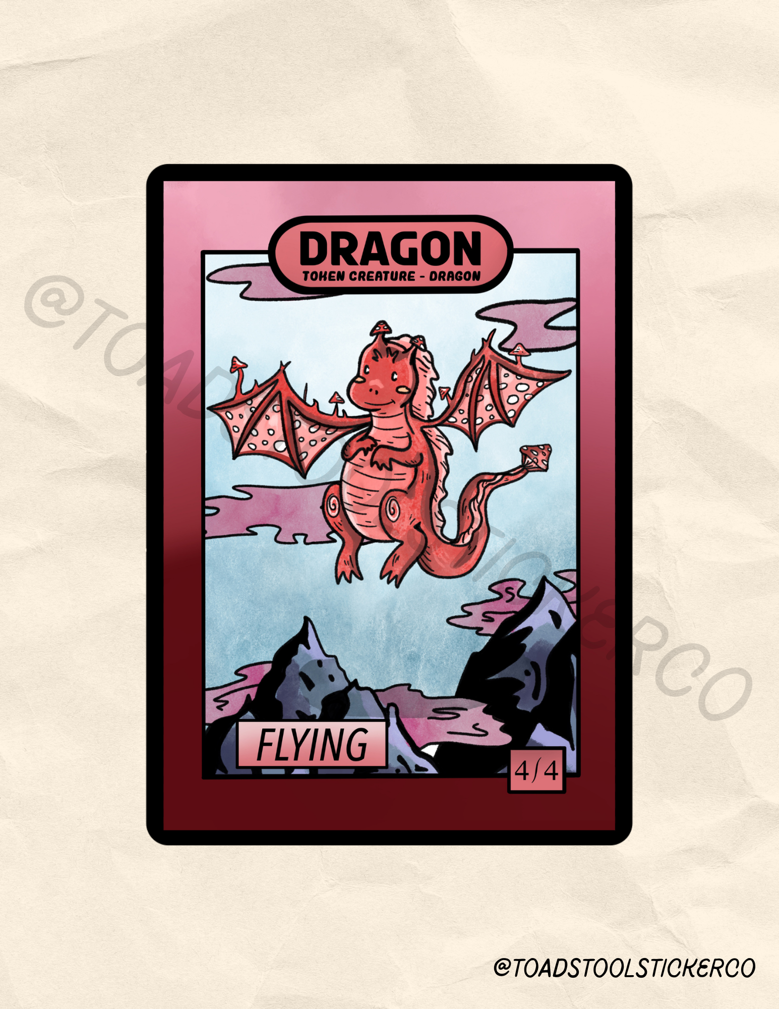 MTG Dragon Token | Magic the Gathering Custom Token